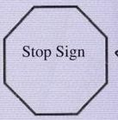 8" x 8" Stop Sign Shape Hand Fan W/ Shape